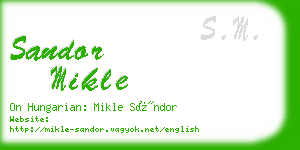 sandor mikle business card